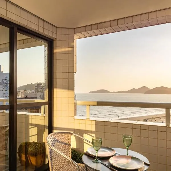 Flat com a melhor vista da praia de Santos - Boqueirão
